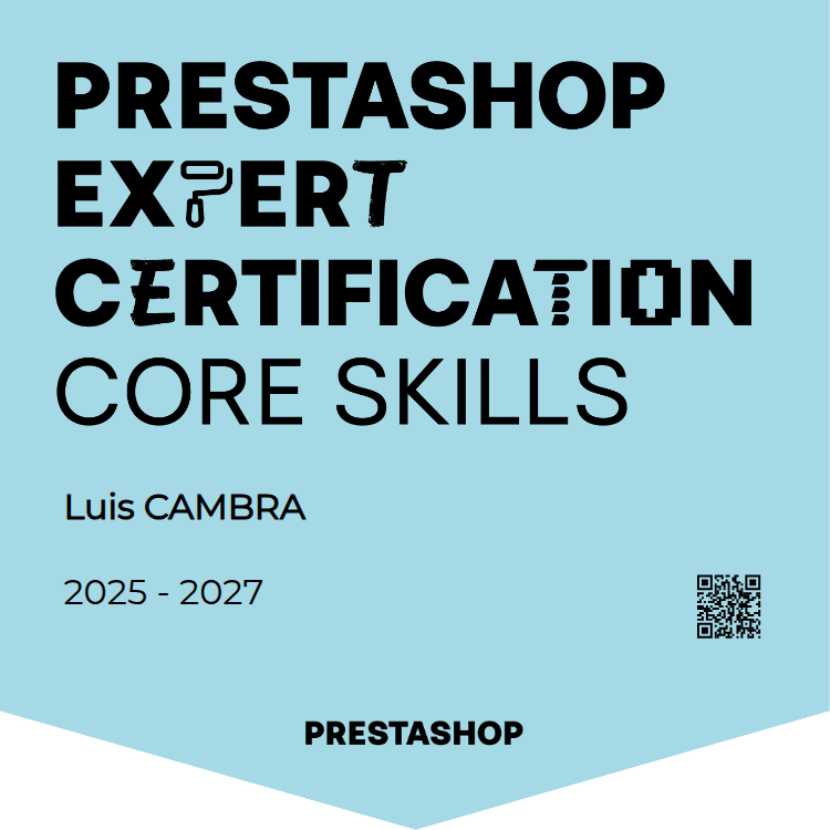 Luis Cambra desarrolladores certificados por PrestaShop